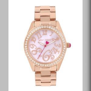 Rose Gold Betsey Johnson Bracelet Watch